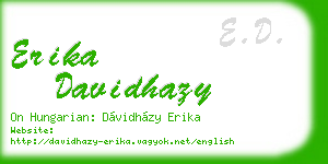 erika davidhazy business card